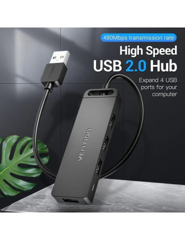 Hub USB 2.0 Vention CHMHB/ 4xUSB/ 1xMicroUSB PD 2