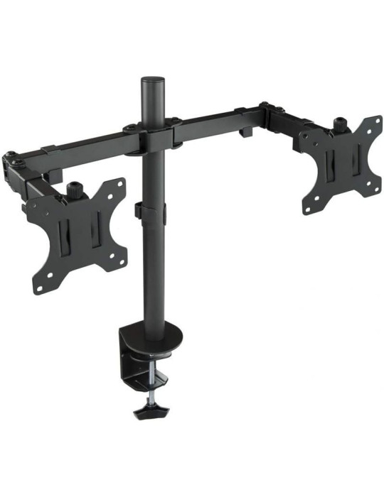 Soporte de Mesa para 2 Monitores TooQ DB1232TN-B/ Giratorio/ Inclinable/ hasta 8kg