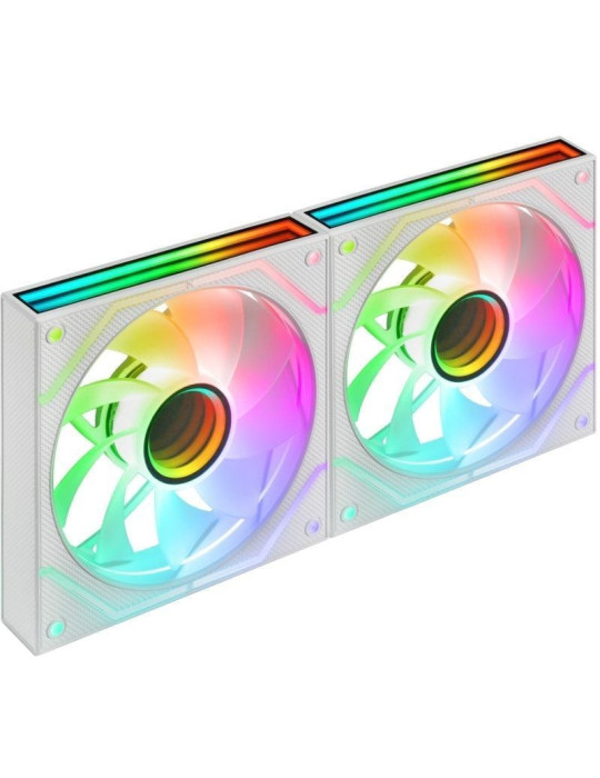 Pack 2 Ventiladores Mars Gaming MF-3DPROX2R/ 12cm/ ARGB/ Blancos
