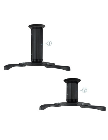 Soporte de Techo para Proyector TooQ PJ1010TN-B/ Inclinable/ Giratorio/ hasta 10kg 2