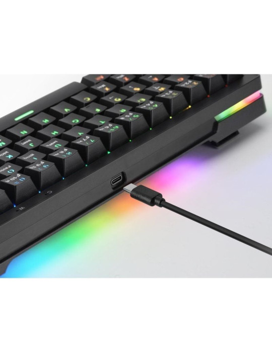 Teclado Gaming Mecánico Mars Gaming MKMINIPRO/ Switch Amarillo