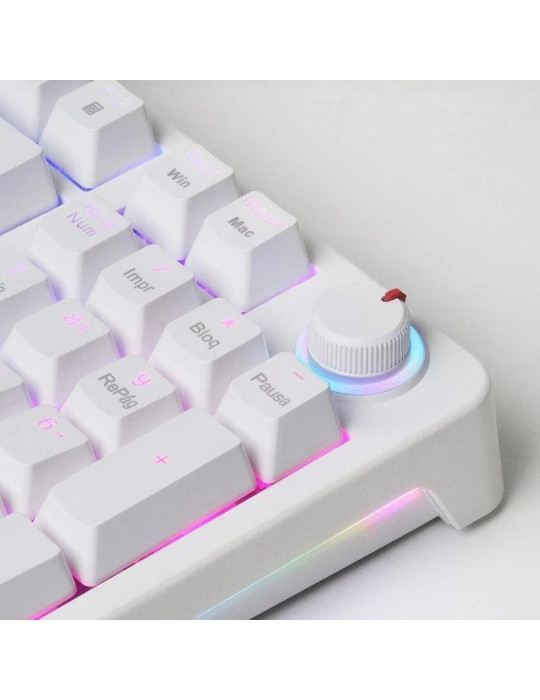 Teclado Gaming Mecánico Mars Gaming MKPROYES/ Switch Amarillo/ Blanco