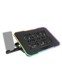 Soporte Refrigerante Mars Gaming MNBC7 para Portátiles hasta 16"/ Iluminación LED
