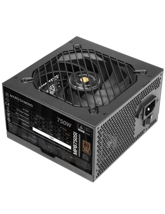 Fuente de Alimentación Mars Gaming MPB750SI/ 750W/ Ventilador 12cm/ 80 Plus Bronze Fuente de Alimentación Mars Gaming MPB750SI/ 750W/ Ventilador 12cm/ 80 Plus Bronze