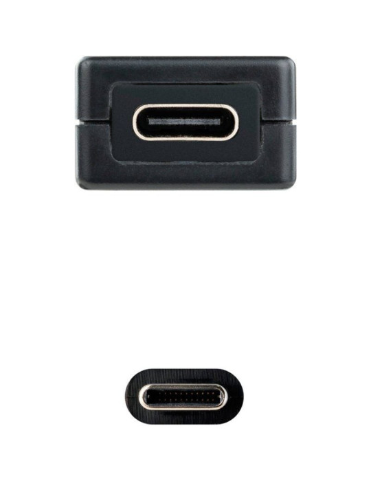 Cable Alargador USB Tipo-C 3.2 con Amplificador Nanocable 10.01.1312/ USB Tipo-C Macho - USB Tipo-C Hembra/ 10m/ Negro