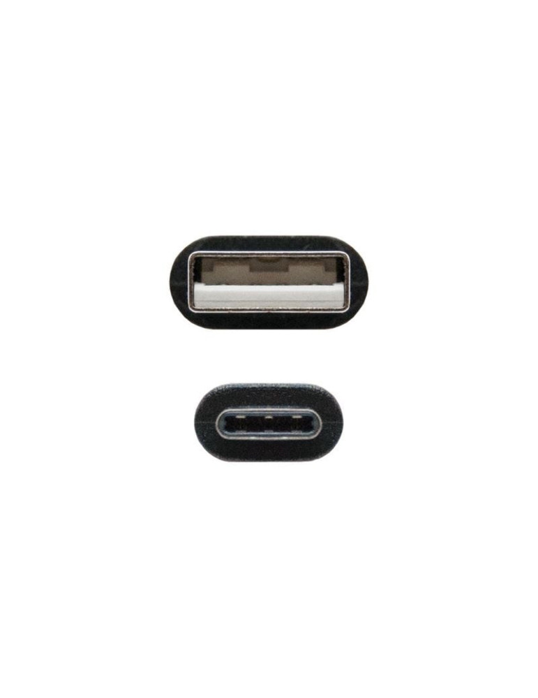 Cable USB 2.0 Nanocable 10.01.2102/ USB Tipo-C Macho - USB Macho/ 480Mbps/ 2m/ Negro