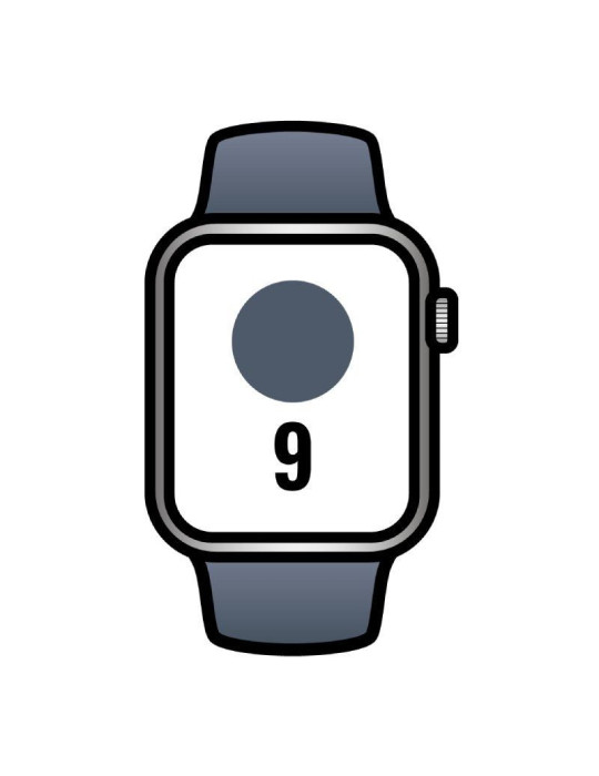 Apple Watch Series 9/ GPS/ Cellular/ 41mm/ Caja de Aluminio Plata/ Correa Deportiva Azul Tempestad M/L Apple Watch Series 9/ GPS/ Cellular/ 41mm/ Caja de Aluminio Plata/ Correa Deportiva Azul Tempestad M/L
