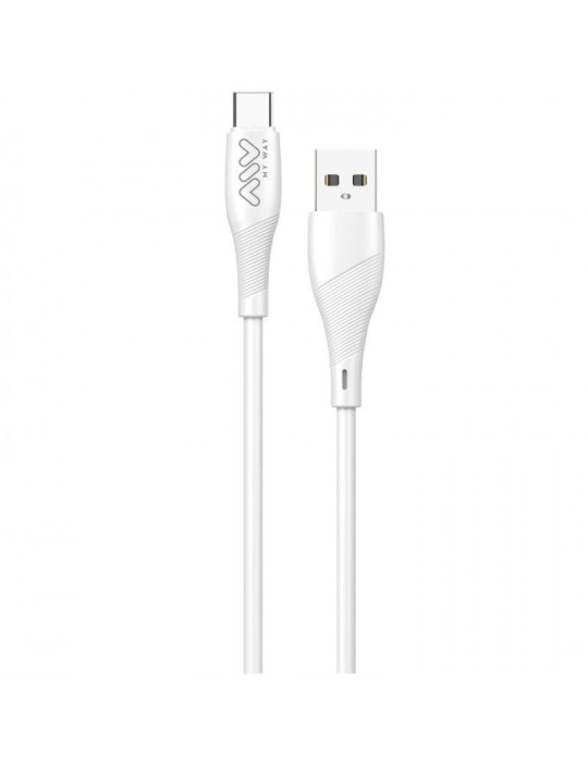 Cable USB 2.0 Tipo-C Myway MWUSC0019/ USB Macho - USB Tipo-C Macho/ 1m/ Blanco Cable USB 2.0 Tipo-C Myway MWUSC0019/ USB Macho - USB Tipo-C Macho/ 1m/ Blanco