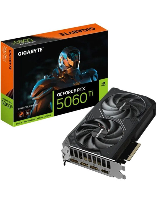 Tarjeta Gráfica Gigabyte GeForce RTX 5060 Ti WindForce OC/ 8GB GDDR7