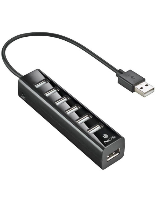 Hub USB 2.0 con Alimentación Externa NGS IHUB7 Tiny/ 7xUSB