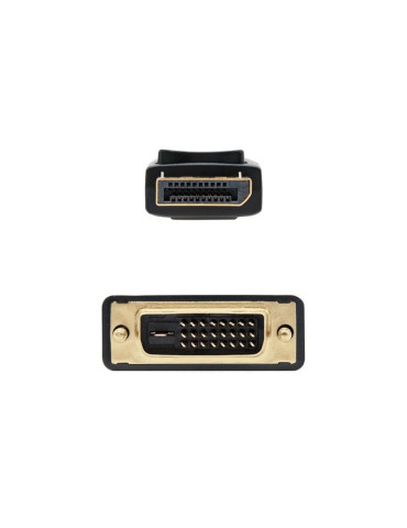 Cable Conversor Nanocable 10.15.4502/ DisplayPort Macho - DVI Macho/ 2m/ Negro 2