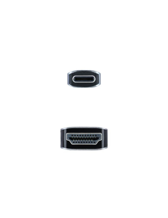 Cable Conversor Nanocable 10.15.5103/ USB Tipo-C Macho - HDMI Macho/ 3m/ Negro
