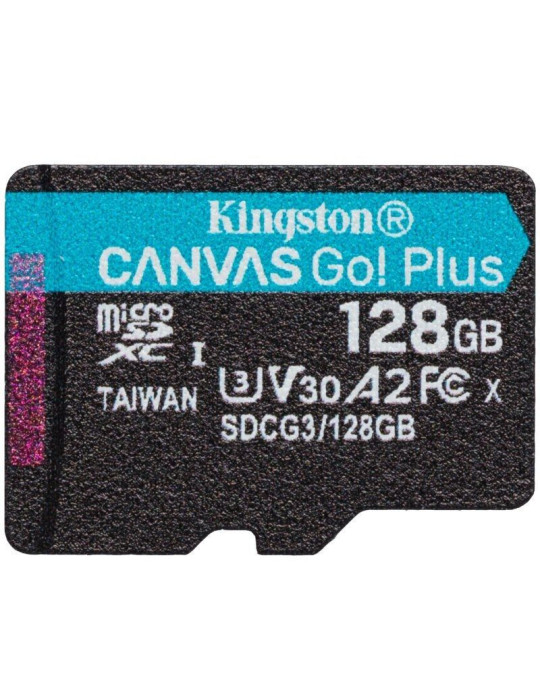Tarjeta de Memoria Kingston CANVAS Go! Plus 128GB microSD XC/ Clase 10/ 170MBs Tarjeta de Memoria Kingston CANVAS Go! Plus 128GB microSD XC/ Clase 10/ 170MBs