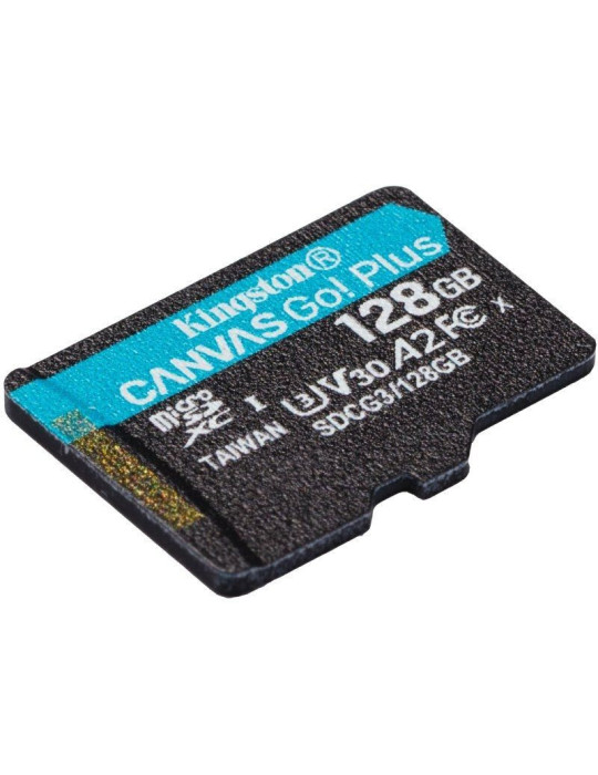 Tarjeta de Memoria Kingston CANVAS Go! Plus 128GB microSD XC/ Clase 10/ 170MBs