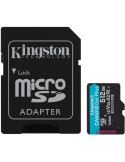 Tarjeta de Memoria Kingston CANVAS Go! Plus 512GB microSD XC con Adaptador/ Clase 10/ 170MBs
