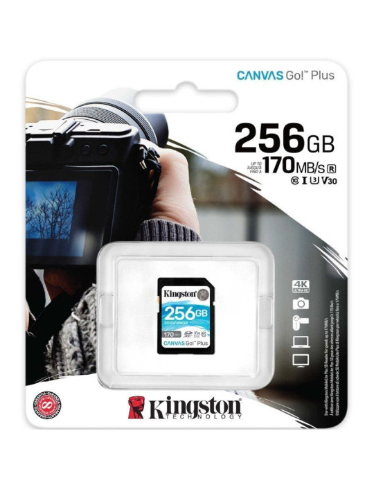 Tarjeta de Memoria Kingston CANVAS Canvas Go! Plus 256GB SD XC/ Clase 10/ 170MBs
