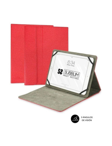 Funda Subblim Clever Stand para Tablets de 9.6"-11"/ Roja