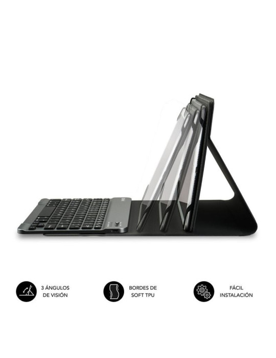 Funda con Teclado Subblim Keytab Pro Bluetooth para Tablets de 10.1"-10.8"/ Gris