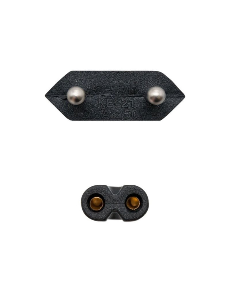 Cable Alimentación Forma 8 Nanocable 10.22.0402/ CEE7/16 Macho - C7 Hembra/ 1.5m/ Negro