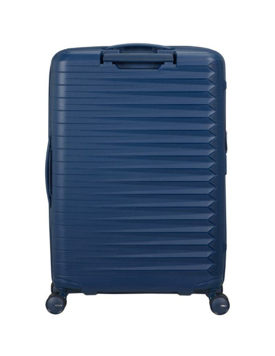 Maleta Mediana American Tourister FastForward Spinner Expansible 68cm/ 68x46x30cm/ 4 Ruedas/ Azul Marino