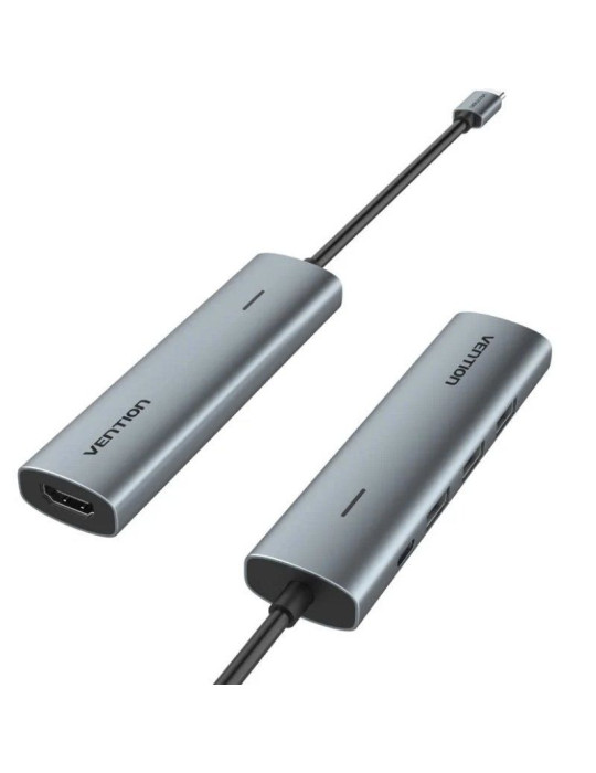 Docking USB Tipo-C Vention TGGHB/ 3xUSB/ 1xHDMI/ 1xUSB Tipo-C PD Docking USB Tipo-C Vention TGGHB/ 3xUSB/ 1xHDMI/ 1xUSB Tipo-C PD