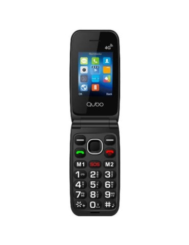 Teléfono Móvil Qubo NEO2 NW BK 4G para Personas Mayores/ Negro