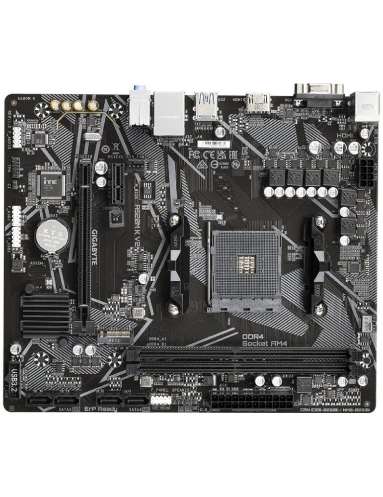 Placa Base Gigabyte A520M K V2 Socket AM4/ DDR4/ PCIe 3.0/ Micro ATX