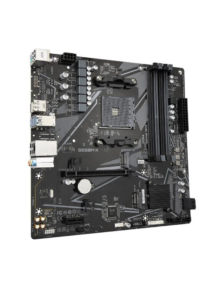 Placa Base Gigabyte B550M K Socket AM4/ DDR4/ PCIe 4.0/ Micro ATX