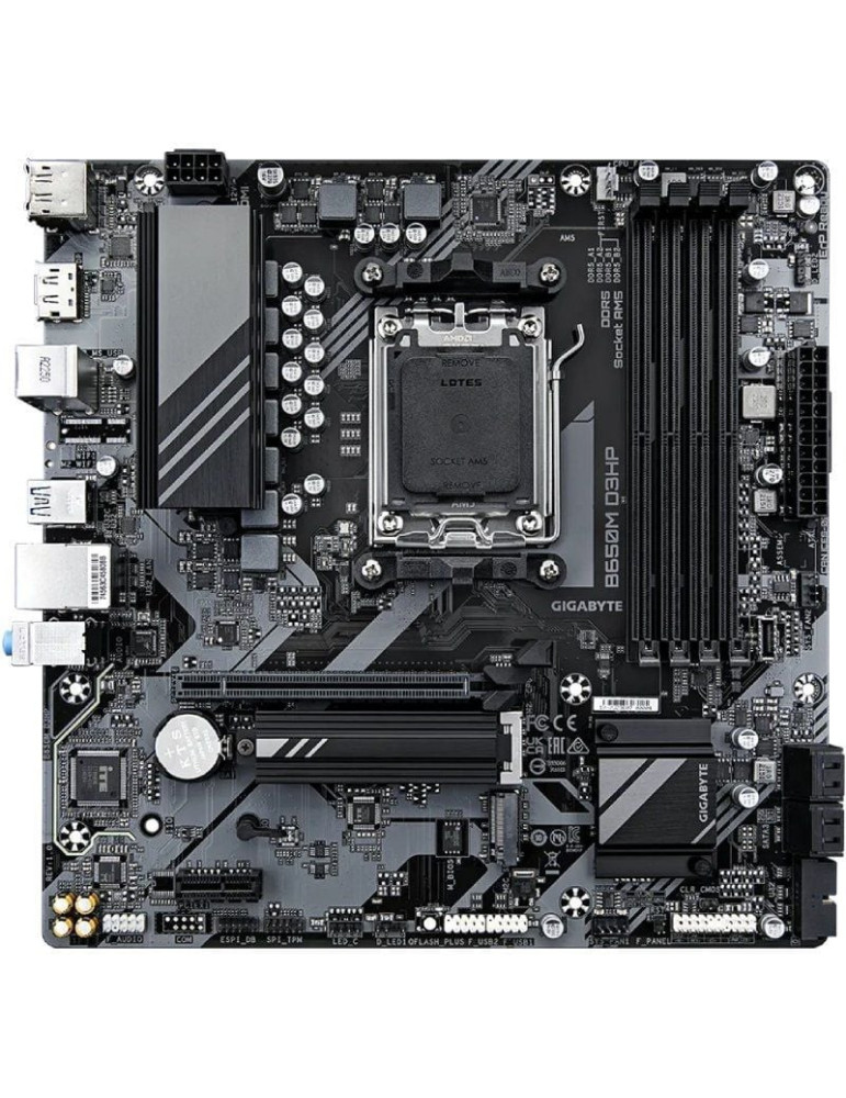 Placa Base Gigabyte B650M D3HP Socket AM5/ DDR5/ PCIe 4.0/ Micro ATX