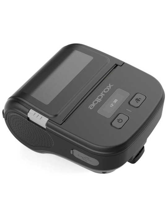 Impresora de Tickets Approx appPOS80PORTABLE/ Térmica/ Ancho papel 80mm/ USB-Bluetooth/ Negra