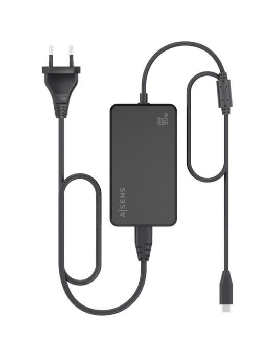 Cargador de Portátil GaN Aisens ASCH-1PD90D069-BK/ 1xUSB Tipo-C/ 90W/ Automático/ Voltaje 5-20V