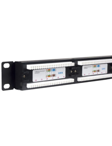 Patch Panel Phasak PU 2420/ 24 Puertos/ Cat.6/ Altura 1U 2
