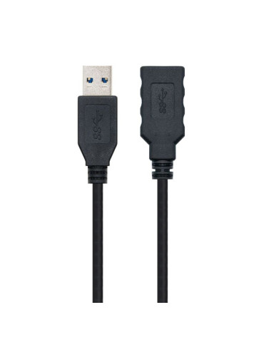 Cable Alargador USB 3.0 Nanocable 10.01.0901-BK/ USB Macho - USB Hembra/ 1m/ Negro 2