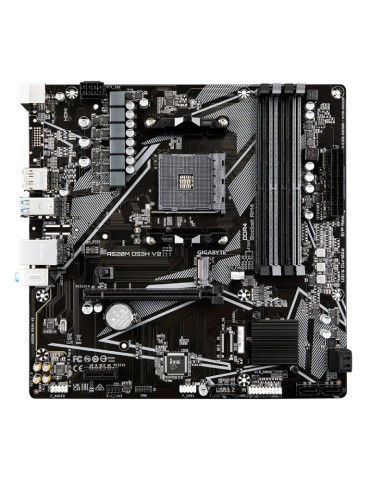 Placa Base Gigabyte A520M DS3H V2 Socket AM4/ DDR4/ PCIe 3.0/ Micro ATX 2