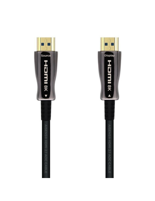 Cable HDMI 2.1 AOC 8K Aisens A153-0516/ HDMI Macho - HDMI Macho/ 15m/ Negro