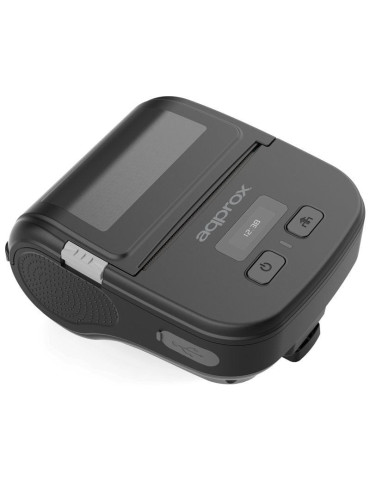 Impresora de Tickets Approx appPOS80PORTABLE/ Térmica/ Ancho papel 80mm/ USB-Bluetooth/ Negra