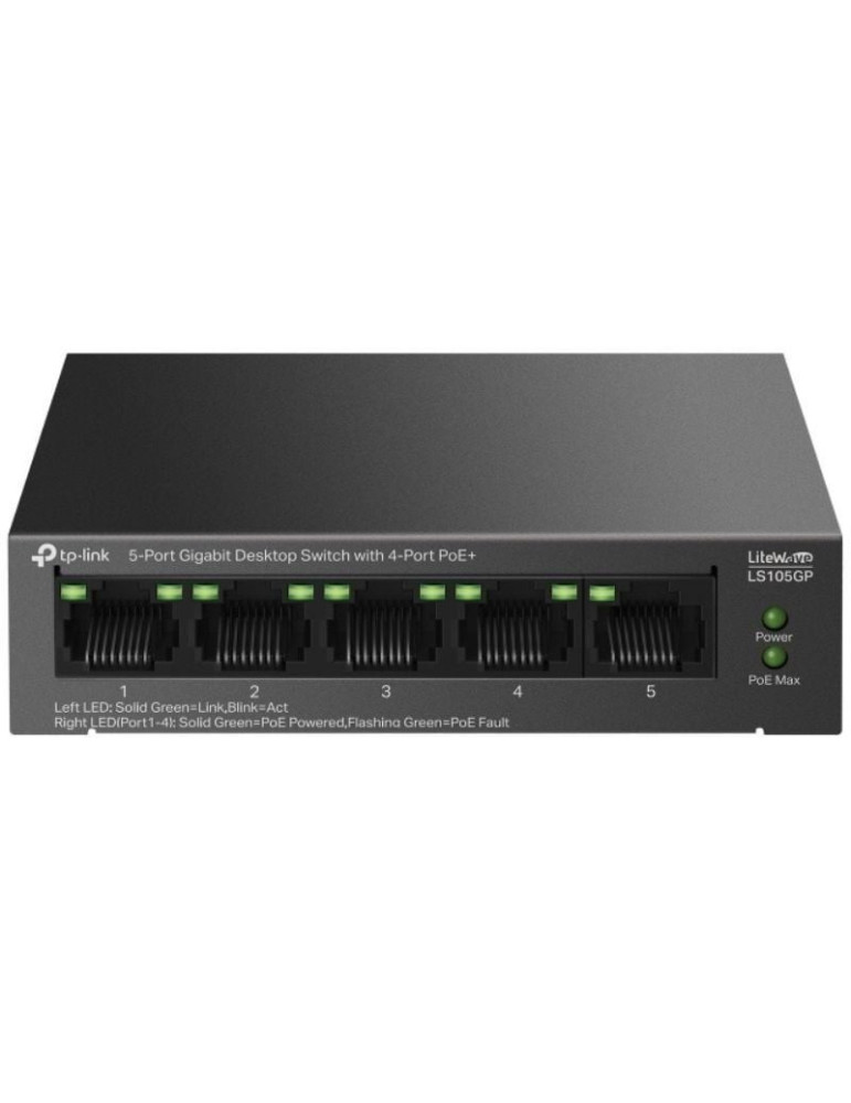 Switch TP-Link LS105GP 5 Puertos/ RJ-45 10/100/1000 PoE+