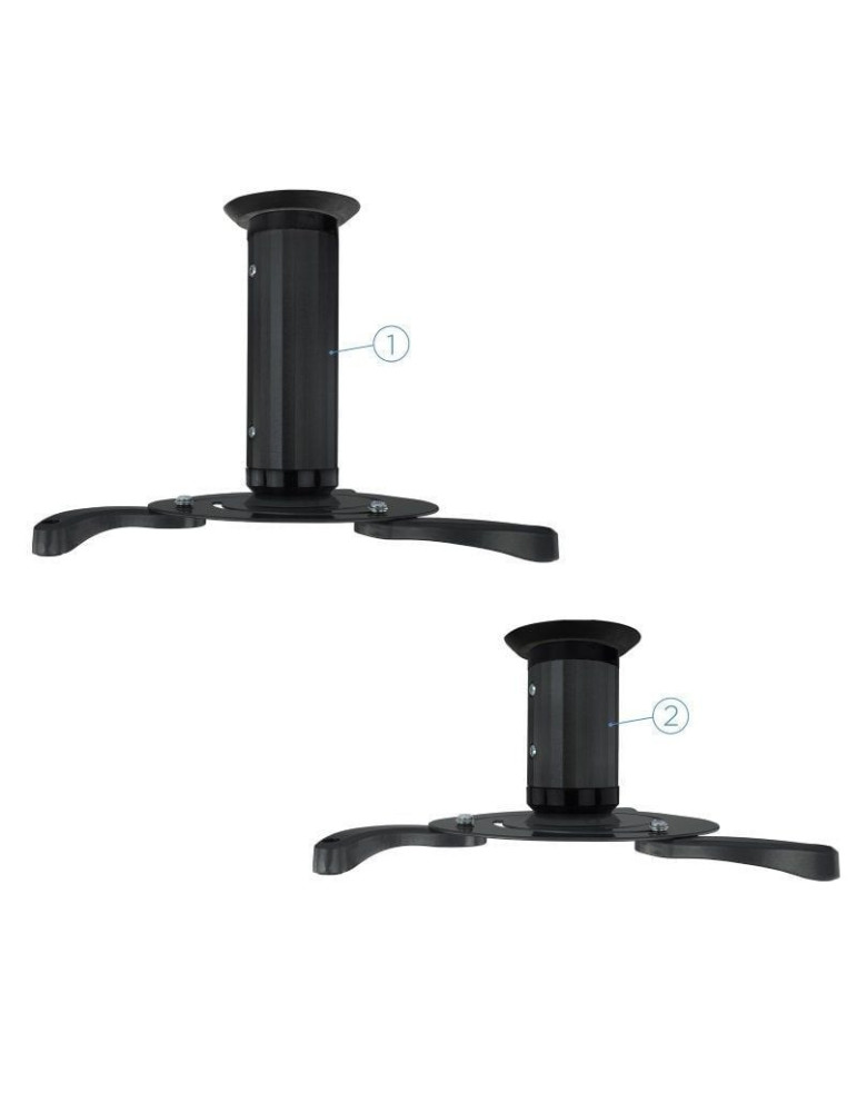 Soporte de Techo para Proyector TooQ PJ1010TN-B/ Inclinable/ Giratorio/ hasta 10kg