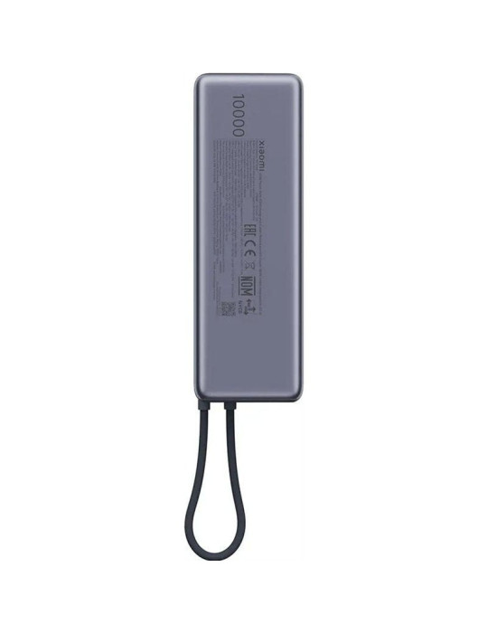 Powerbank 10000mAh Xiaomi Power Bank 10000 Integrated Cable/ 165W/ Gris