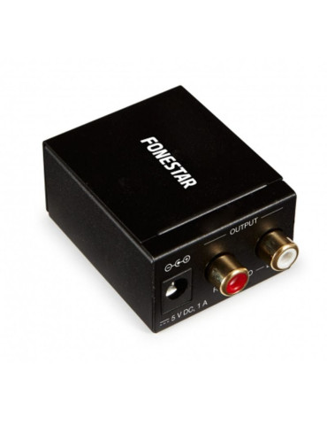 Convertidor de Audio Fonestar FO-37DA/ Entrada Toslink y RCA/ Salida 2x RCA