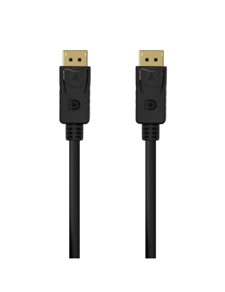 Cable DisplayPort 1.2 4K Aisens A124-0548/ DisplayPort Macho - DisplayPort Macho/ Hasta 5W/ 2300Mbps/ 50cm/ Negro