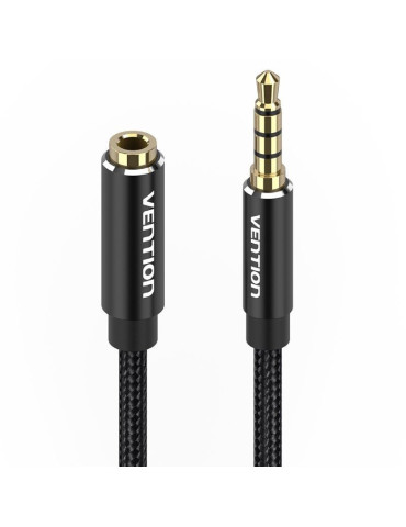 Cable Estéreo Vention BHCBG/ Jack 3.5 Macho - Jack 3.5 Hembra/ 1.5m/ Negro 2
