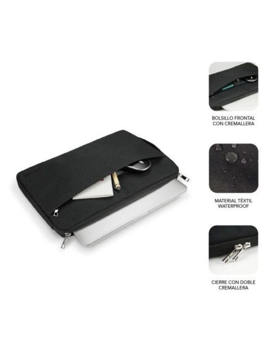 Funda Subblim Urban Laptop Sleeve para Portátiles hasta 15.6"/ Negra