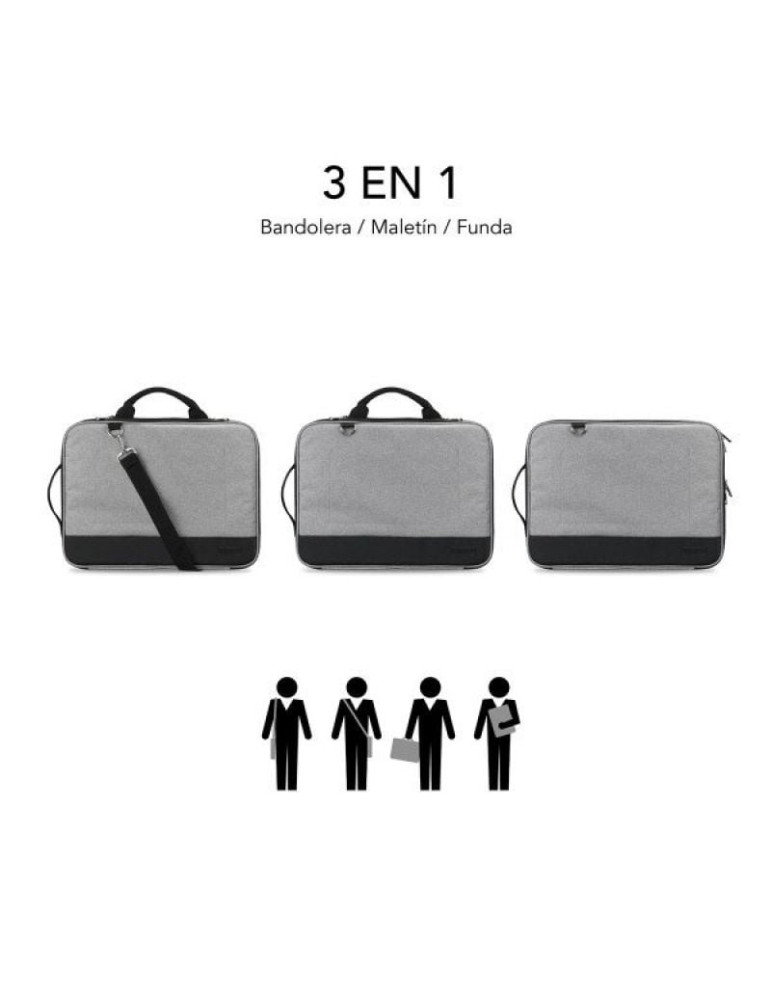 Maletín Subblim Advance Laptop Sleeve para Portátiles hasta 14"/ Gris