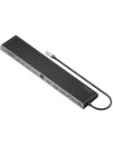 Docking USB Tipo-C Aisens ASUC-13P042-GR/ 2xUSB Tipo-C/ 1xUSB Tipo-C PD/ 2xUSB/ 2xHDMI/ 1xDisplayPort/ 1xLector de Tarjetas/ 1xJ