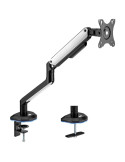 Soporte de Mesa Gaming con Contrapeso para Monitor Aisens DT32TSR-295/ Giratorio/ Inclinable/ hasta 9kg/ con Iluminación RGB