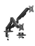 Soporte de Mesa con Contrapeso para 2 Monitores Aisens DT32TSR-357/ Giratorio/ Inclinable/ hasta 9kg