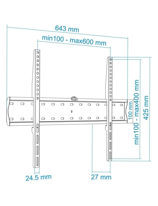 Soporte de Pared Fijo TooQ LP4170F-B para TV de 37-70"/ hasta 40kg