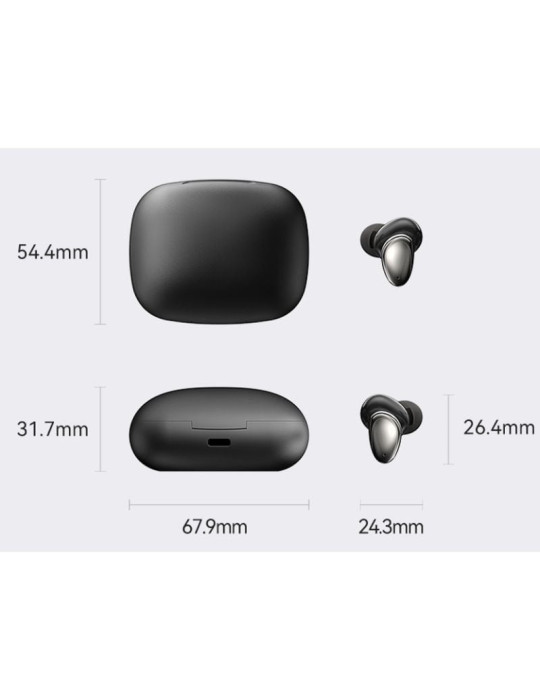 Auriculares Bluetooth Vention Tiny T13 NBNB0 con estuche de carga/ Autonomía 6h/ Negros