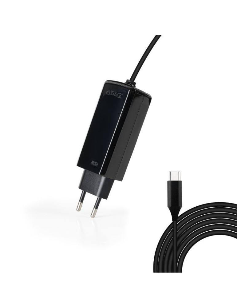 Cargador de Portátil GaN TooQ TQLC-USBCGAN100PD-C USB Tipo-C/ 100W/ Automático/ Voltaje 5-20V
